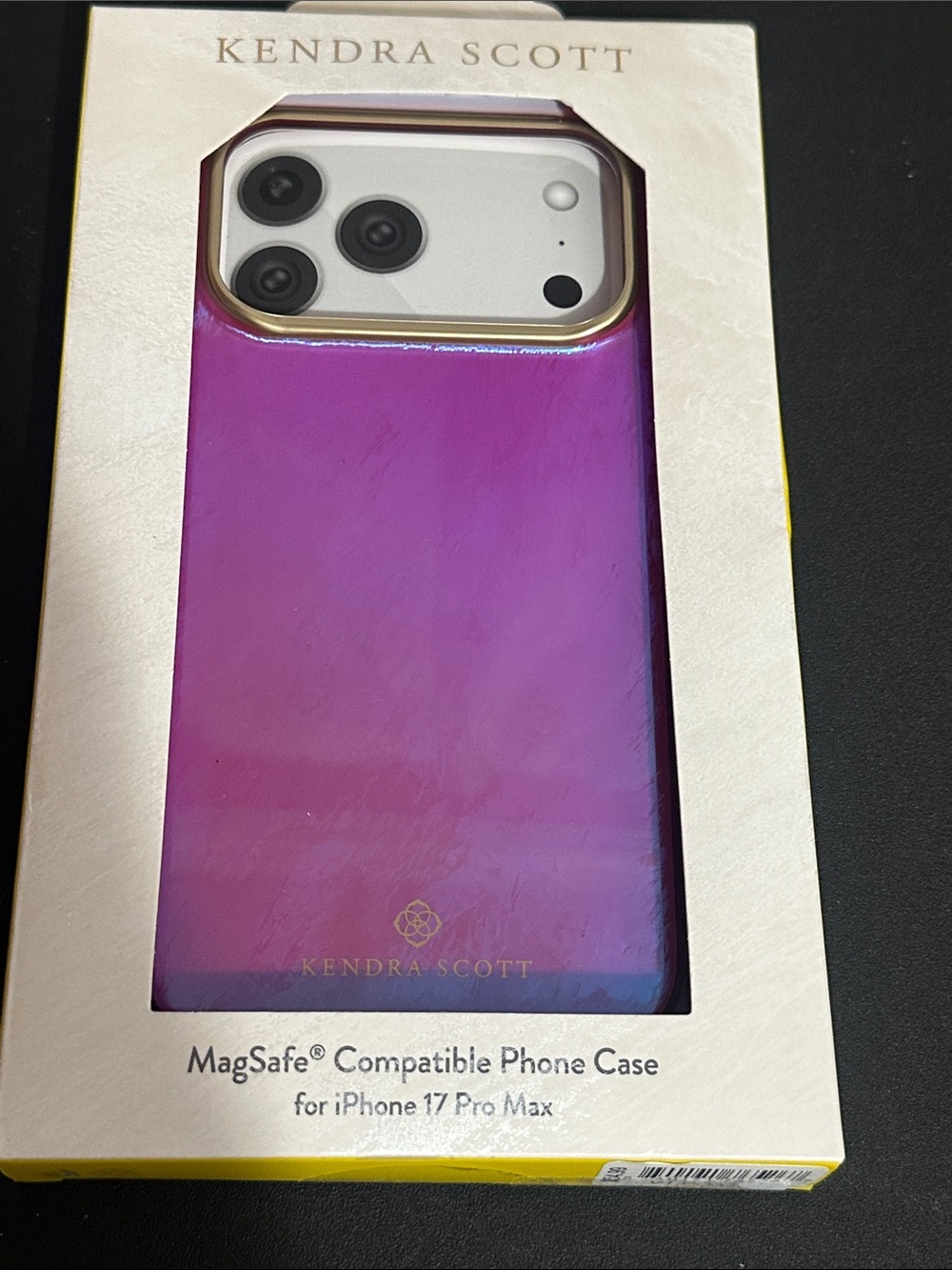 Kendra Scott iridescent, pink gold iPhone 17 Pro Max case